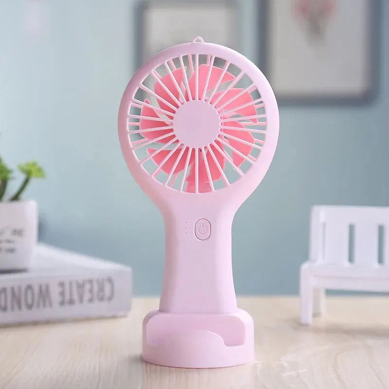 Small Handheld Fan Mini Rechargeable USB Fan Pocket Small Student Office Desktop Portable